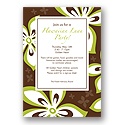 Hibiscus Fun -- Olive & Mocha Party Invitation