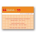 Shhh -- Pink Surprise Party Invitation