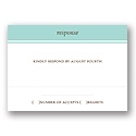 Scrolling Monogram -- Aqua Respond Card