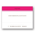 Scrolling Monogram -- Pink Respond Card