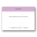 Scrolling Monogram -- Violet Respond Card
