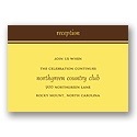 Scrolling Monogram -- Canary Reception Card