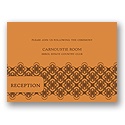 Delicate Lace -- Orange Reception Card