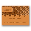 Delicate Lace -- Orange Respond Card