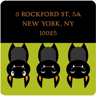 Just Batty -- Halloween Address Label