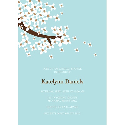 Blooming Love -- Sky Bridal Shower Invitation