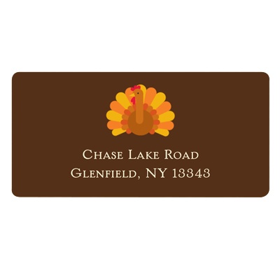 Gobble Gobble Turkey -- Thanksgiving Address Label