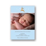 Baby Reindeer -- Boy Winter Birth Announcement