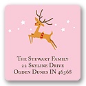 Baby Reindeer -- Pink Address Label