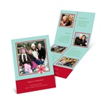 Stripes -- Aqua Photo Timeline Card
