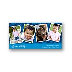 Four Fun -- Blue Photo Holiday Card