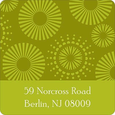 Circles of Fun -- Green Address Label