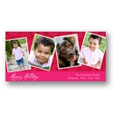Four Fun -- Pink Photo Holiday Card