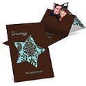 Bright Baroque -- Aqua Photo Holiday Card