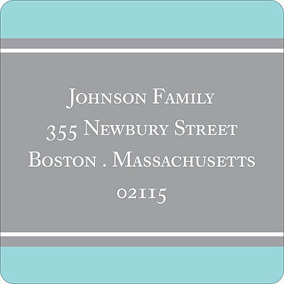 New Home -- Aqua Address Label