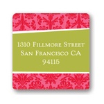 Angled Damask Border -- Address Label