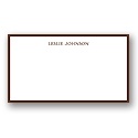 Slim Border -- Mocha Personalized Note Card