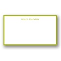 Slim Border -- Olive Personal Stationery
