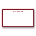 Slim Border -- Merlot Personalized Note Card