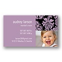 Elegant Damask -- Violet Mommy Card
