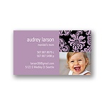 Elegant Damask -- Violet Mommy Card