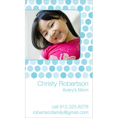 Dainty Dots -- Blue Mommy Card