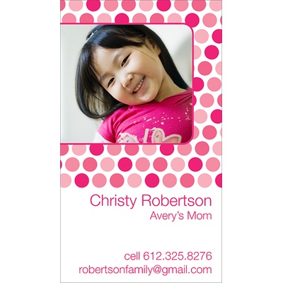Dainty Dots -- Pink Mommy Card