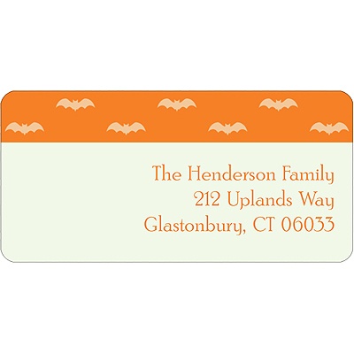 Batty Collage -- Halloween Address Label