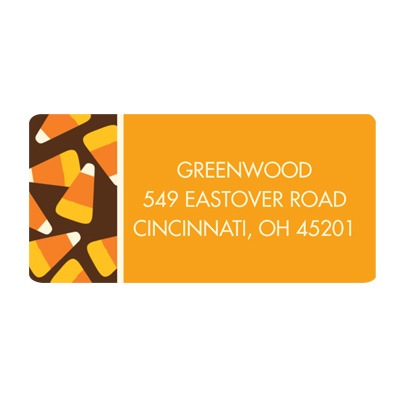 Sweet Candy Corn -- Halloween Address Label