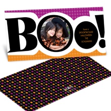 Boo! -- Ebony Halloween Photo Card