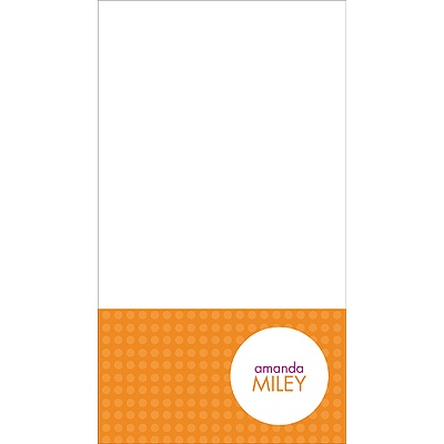 Mod Dots -- Spice Personalized Note Card