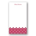 Delicate Lace -- Red Personalized Note Card