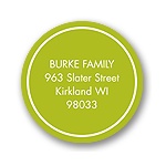 Solid Circle -- Green Address Label