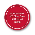 Solid Circle -- Red Address Label