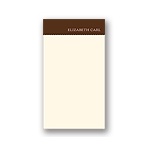 Scalloped -- Brown Personalized Note Card