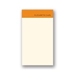 Scalloped -- Orange Personalized Note Card