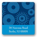 Circles of Fun -- Blue Address Label