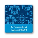 Circles of Fun -- Blue Address Label
