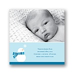 Cozy Birth -- Boy Winter Birth Announcement