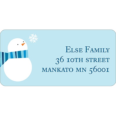 Cozy -- Blue Address Label