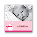 Cozy Birth -- Girl Winter Birth Announcement