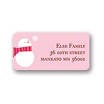 Cozy -- Pink Address Label