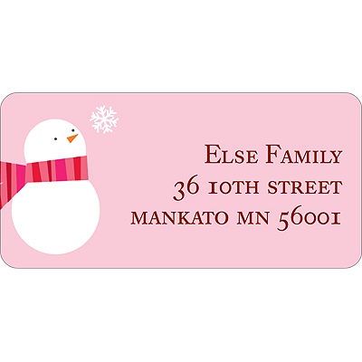 Cozy -- Pink Address Label