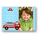 Fire Truck Fun -- Birthday Invitation