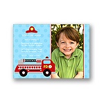Fire Truck Fun -- Birthday Invitation