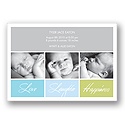 Love Squared -- Boy Photo Birth Announcement