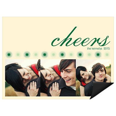 Cheers and Photos -- Christmas Card Magnets