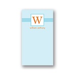 Tied with Love -- Blue Personalized Note Card