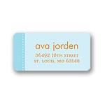 Tied with Love -- Blue Address Label