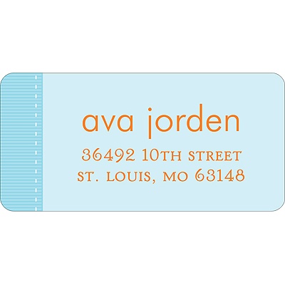 Tied with Love -- Blue Address Label